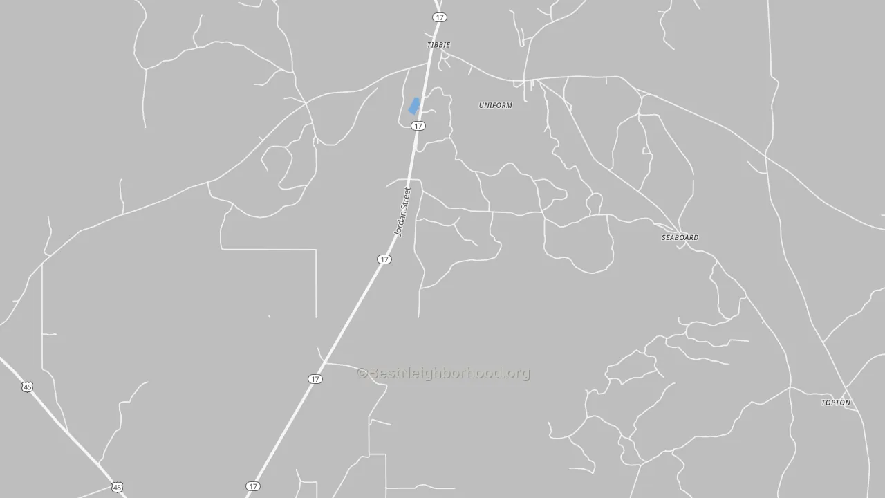 Transit Grade map of Seaboard, AL