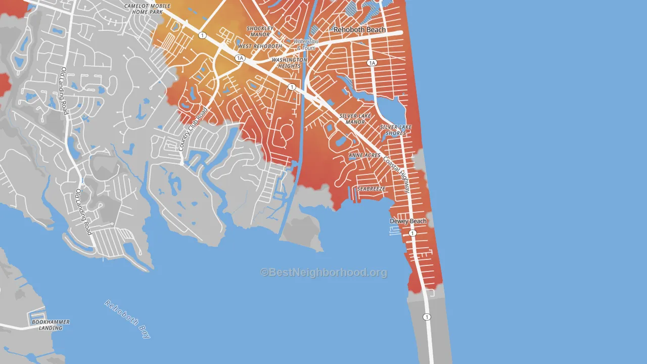 Transit Grade map of Seabreeze, DE