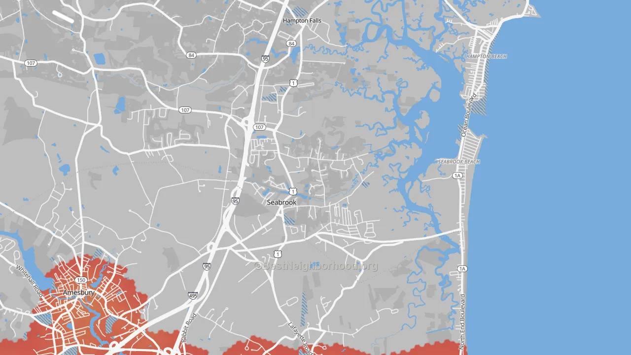 Transit Grade map of Seabrook, NH