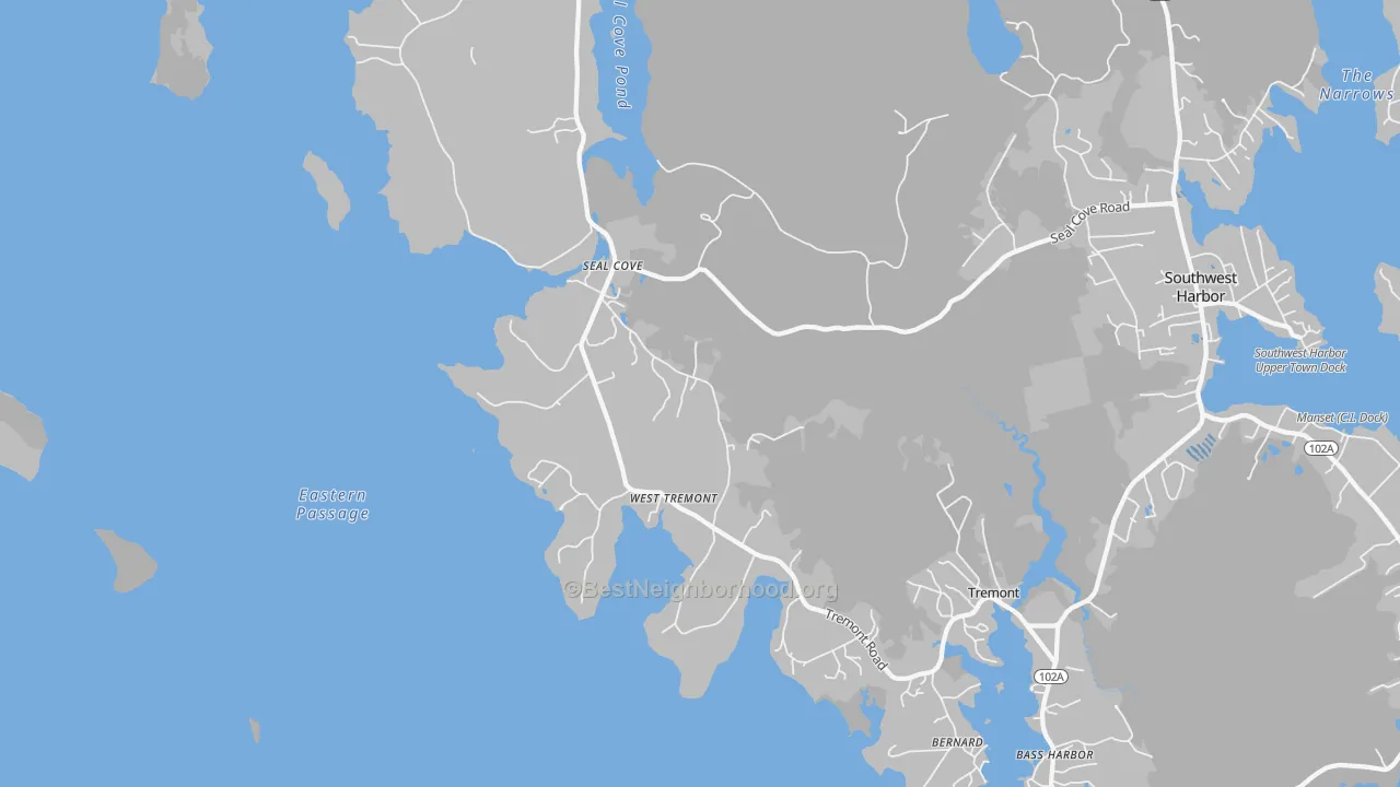Transit Grade map of Seal Cove, ME