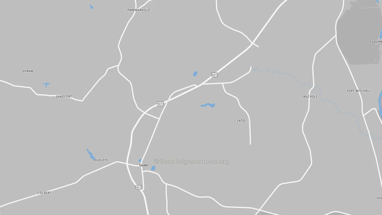 Transit Grade map of Seale, AL