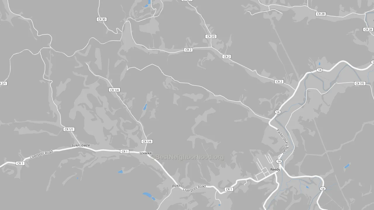 Transit Grade map of Seaman, WV