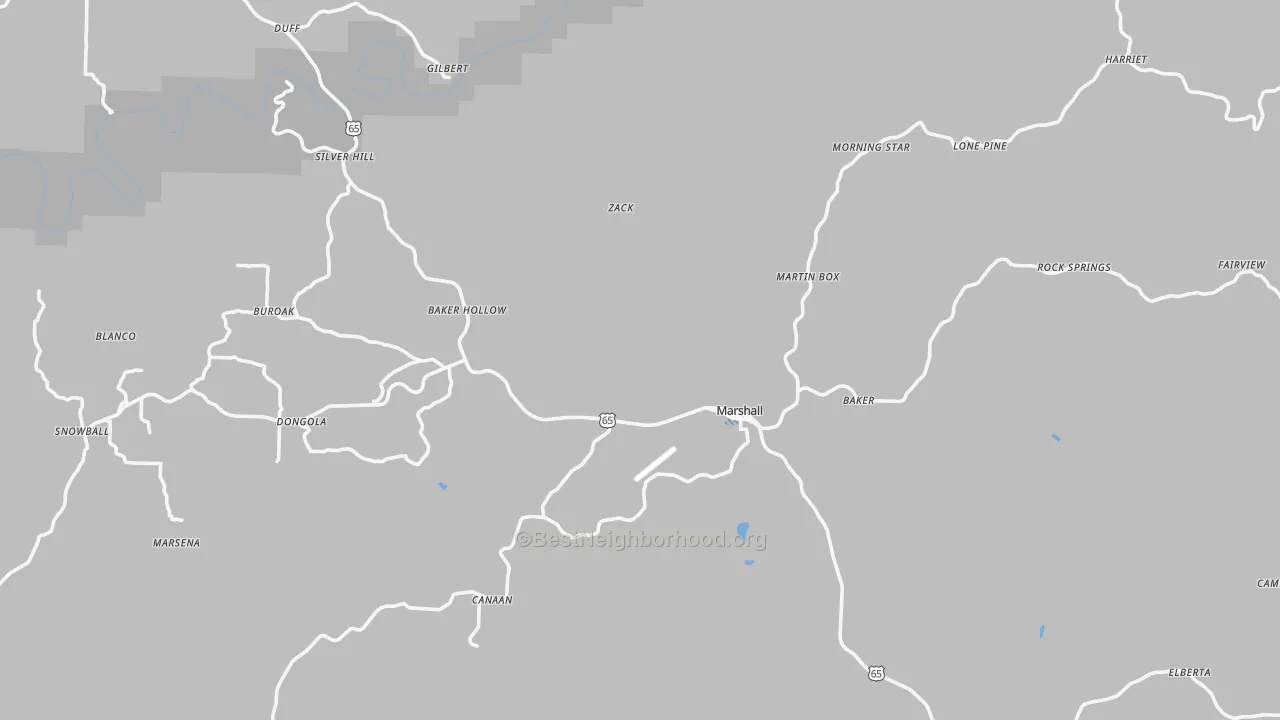 Transit Grade map of Searcy County, AR