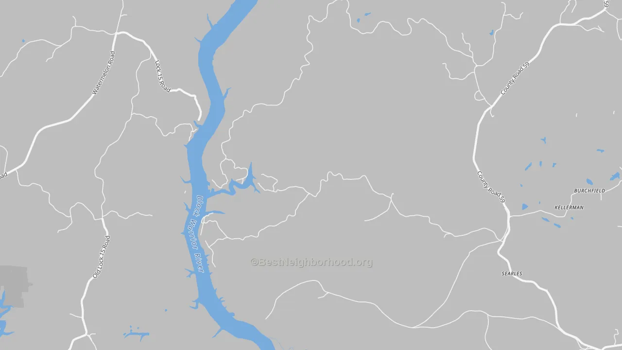 Transit Grade map of Searles, AL