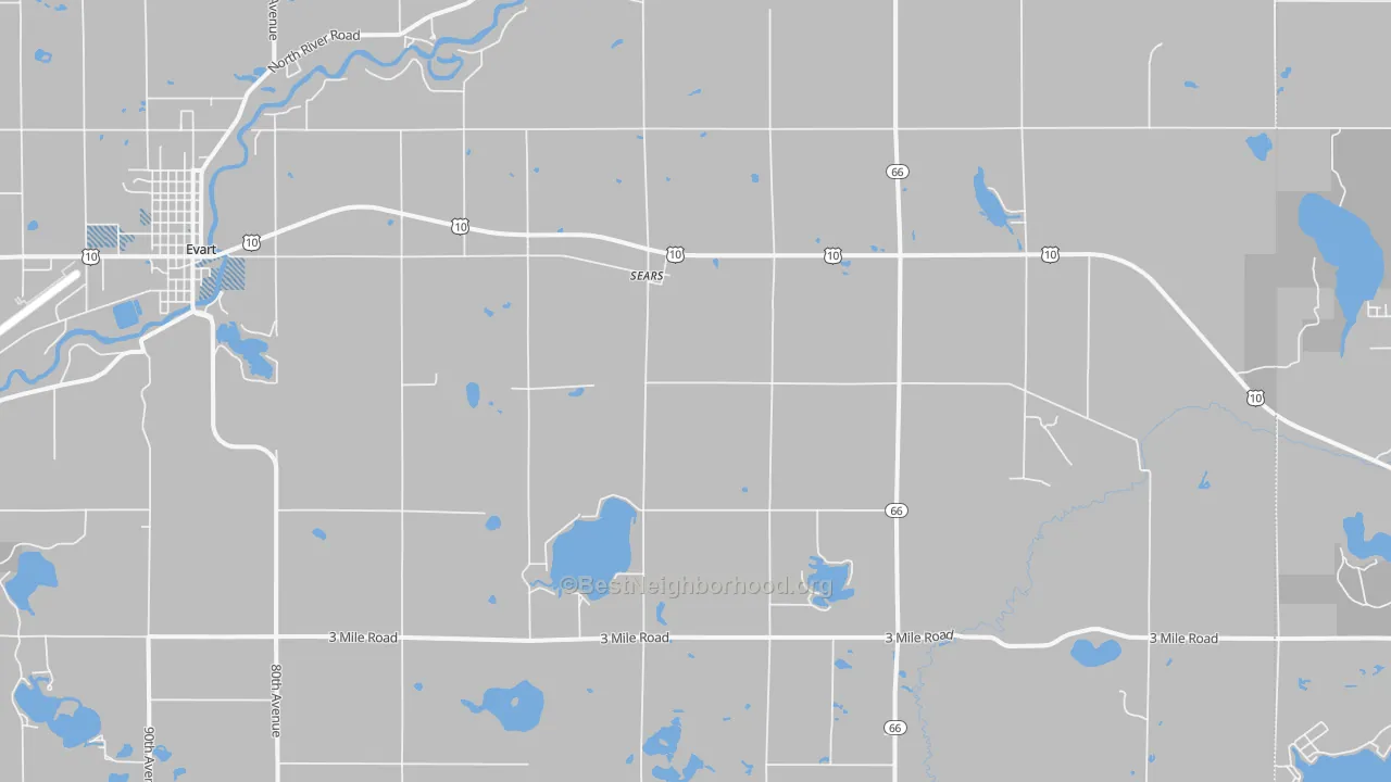 Transit Grade map of Sears, MI