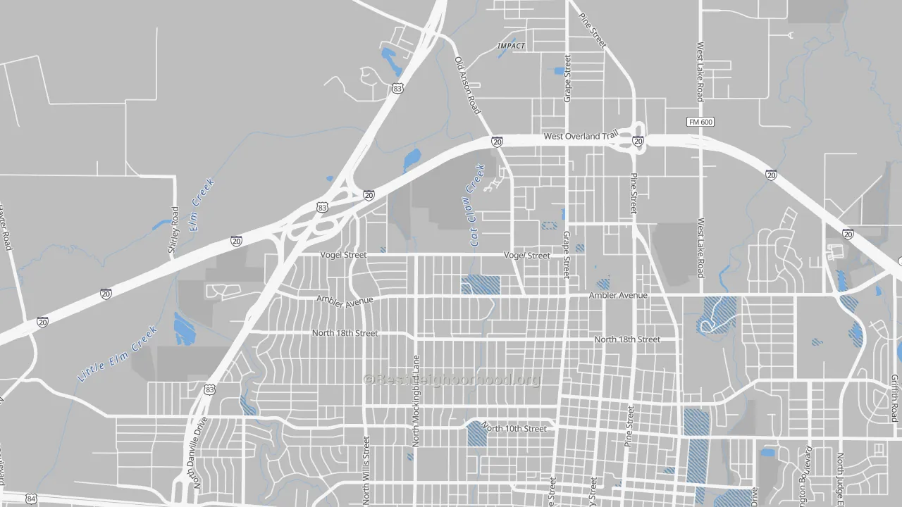 Transit Grade map of Sears Park Area, Abilene, TX