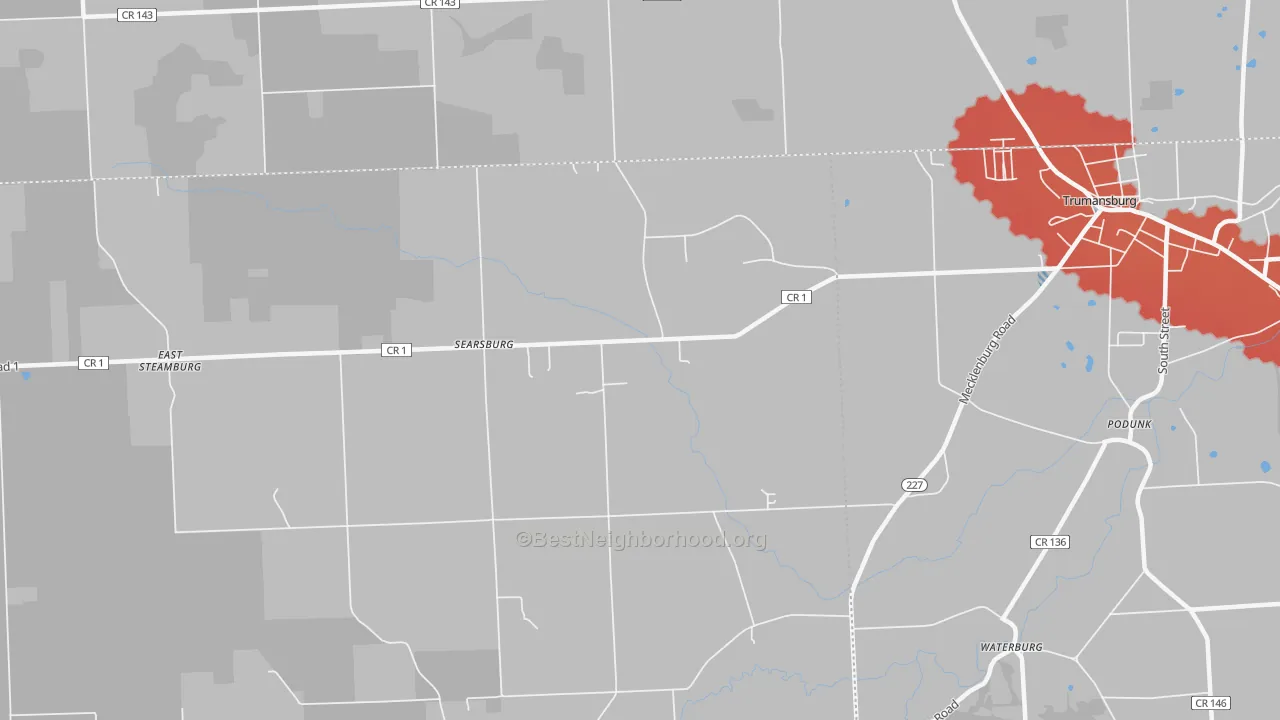 Transit Grade map of Searsburg, NY