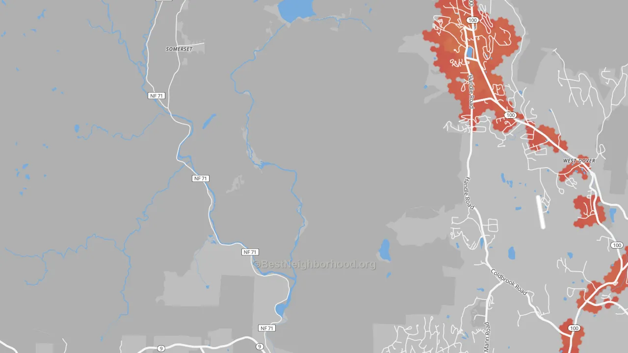Transit Grade map of Searsburg, VT