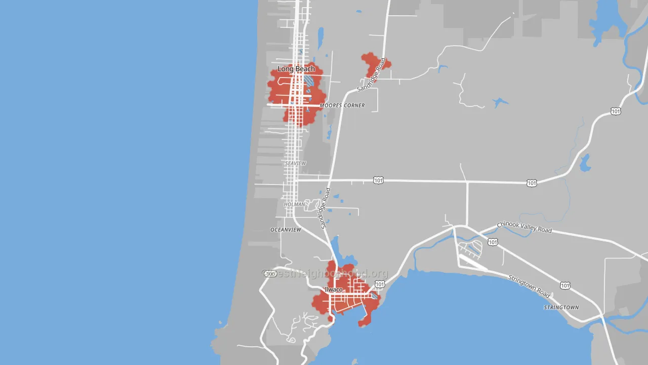 Transit Grade map of Seaview, WA