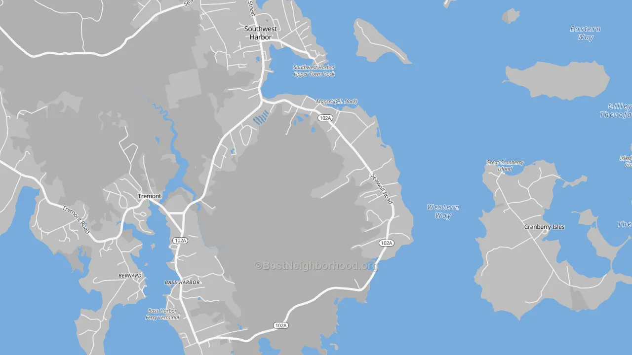 Transit Grade map of Seawall, ME