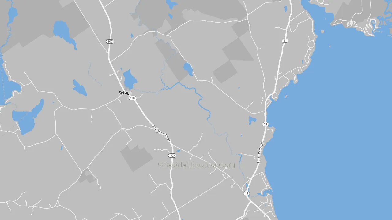 Transit Grade map of Sebago, ME