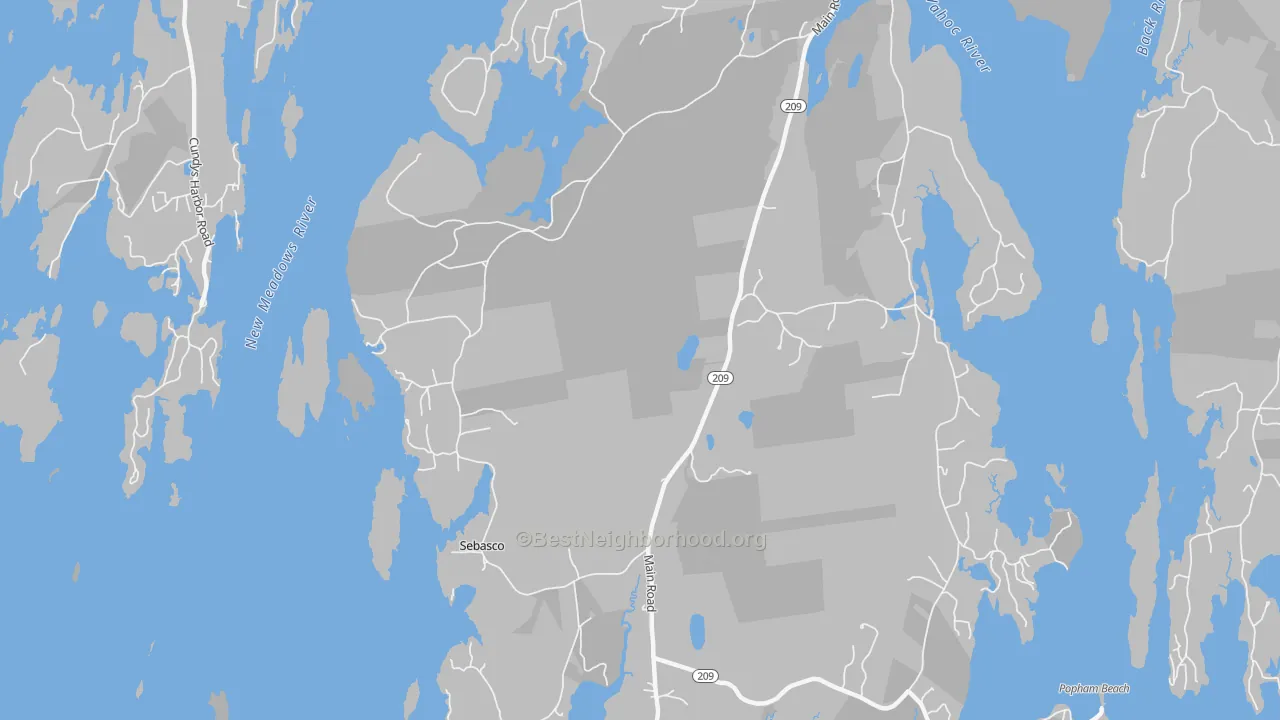 Transit Grade map of Sebasco Estates, ME