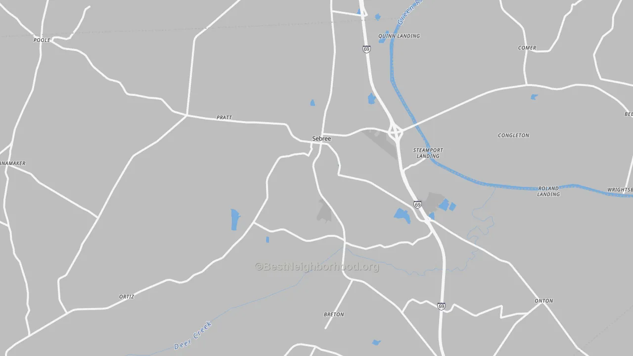 Transit Grade map of Sebree, KY