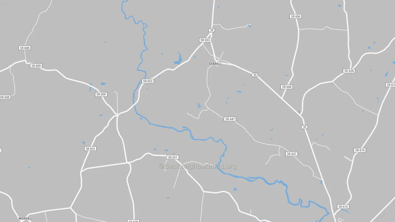 Transit Grade map of Sebrell, VA