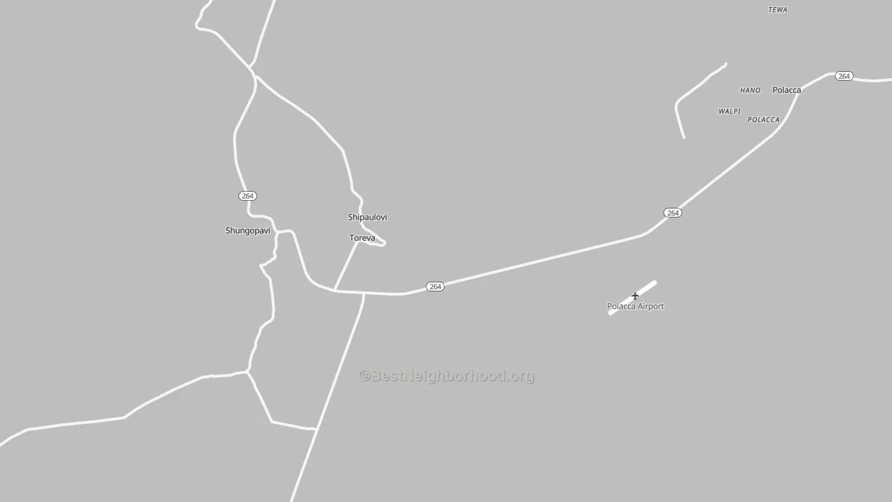 Transit Grade map of Second Mesa, AZ