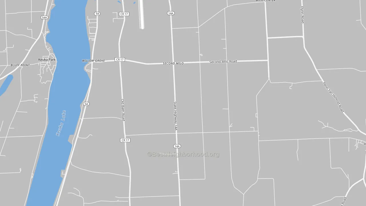 Transit Grade map of Second Milo, NY