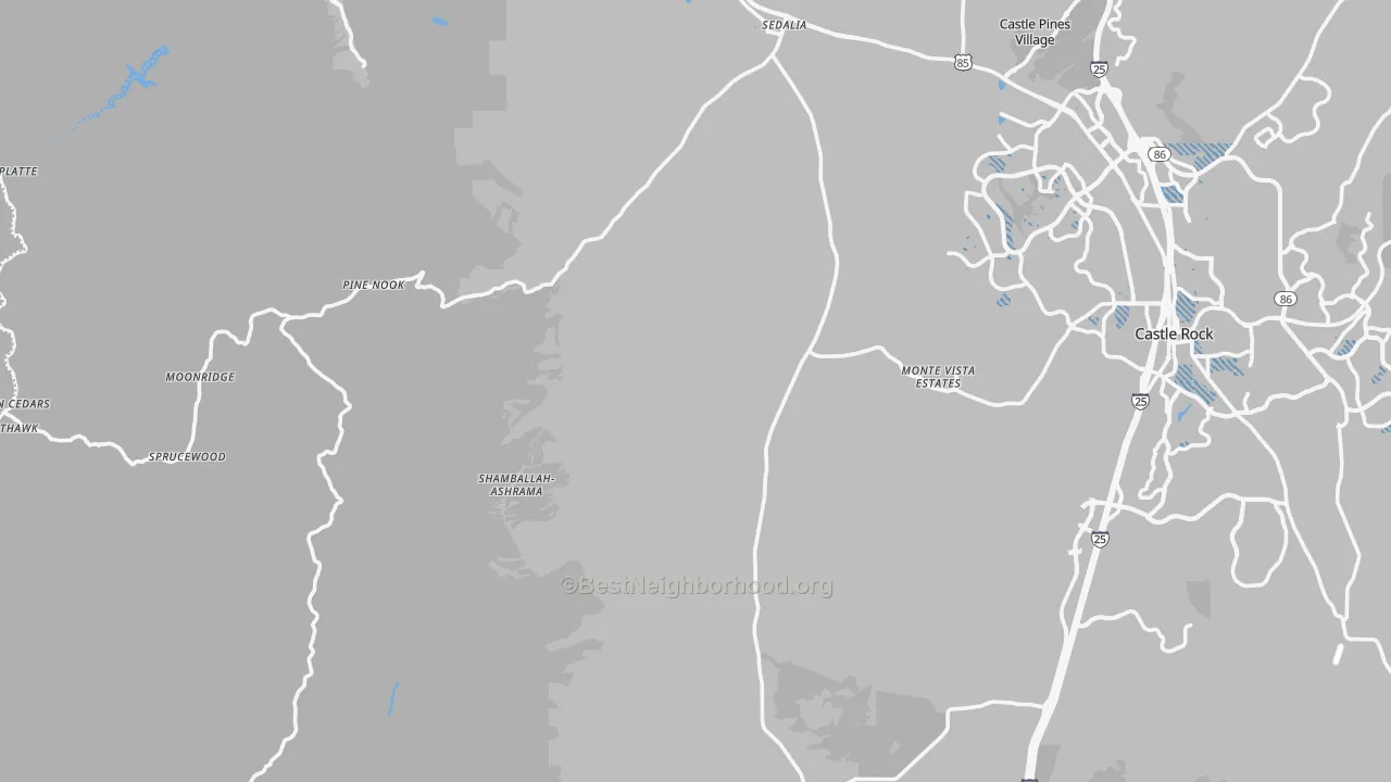Transit Grade map of Sedalia, CO