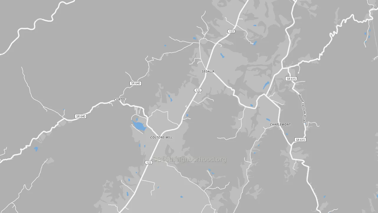 Transit Grade map of Sedalia, VA