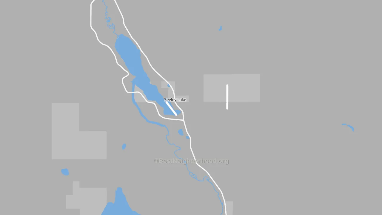Transit Grade map of Seeley Lake, MT