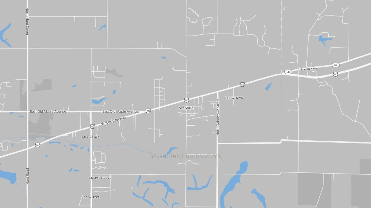 Transit Grade map of Seelyville, IN