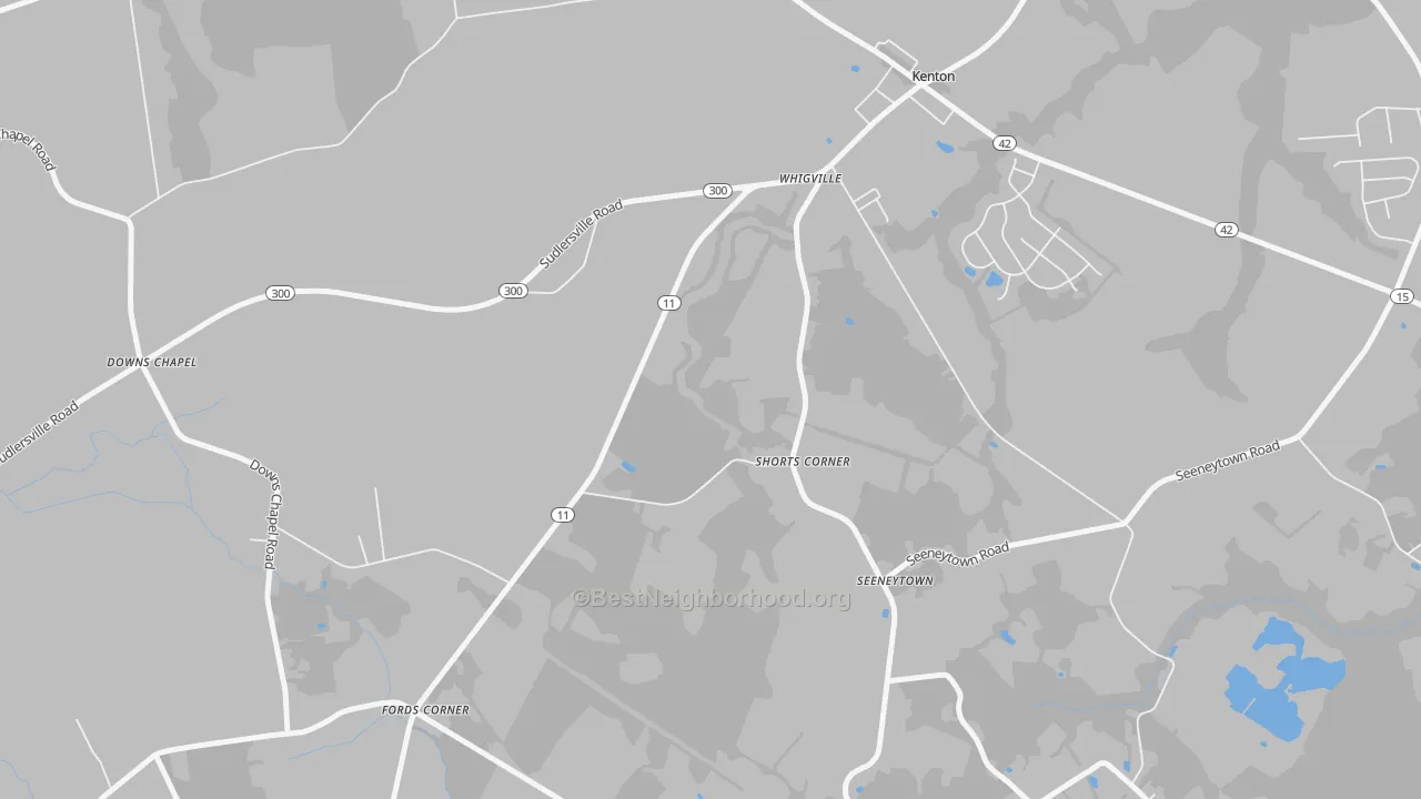Transit Grade map of Seeneytown, DE