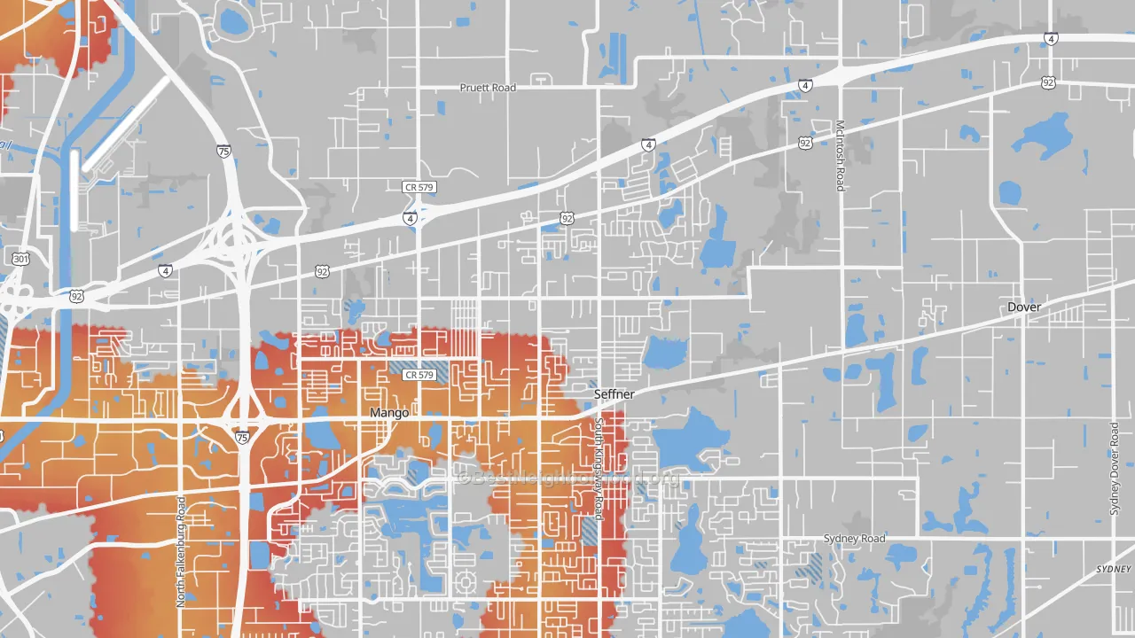 Transit Grade map of Seffner, FL