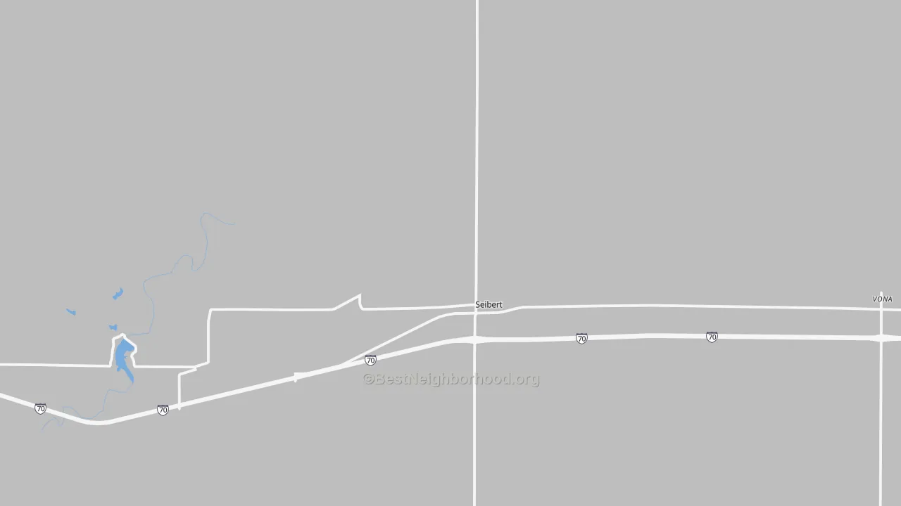 Transit Grade map of Seibert, CO