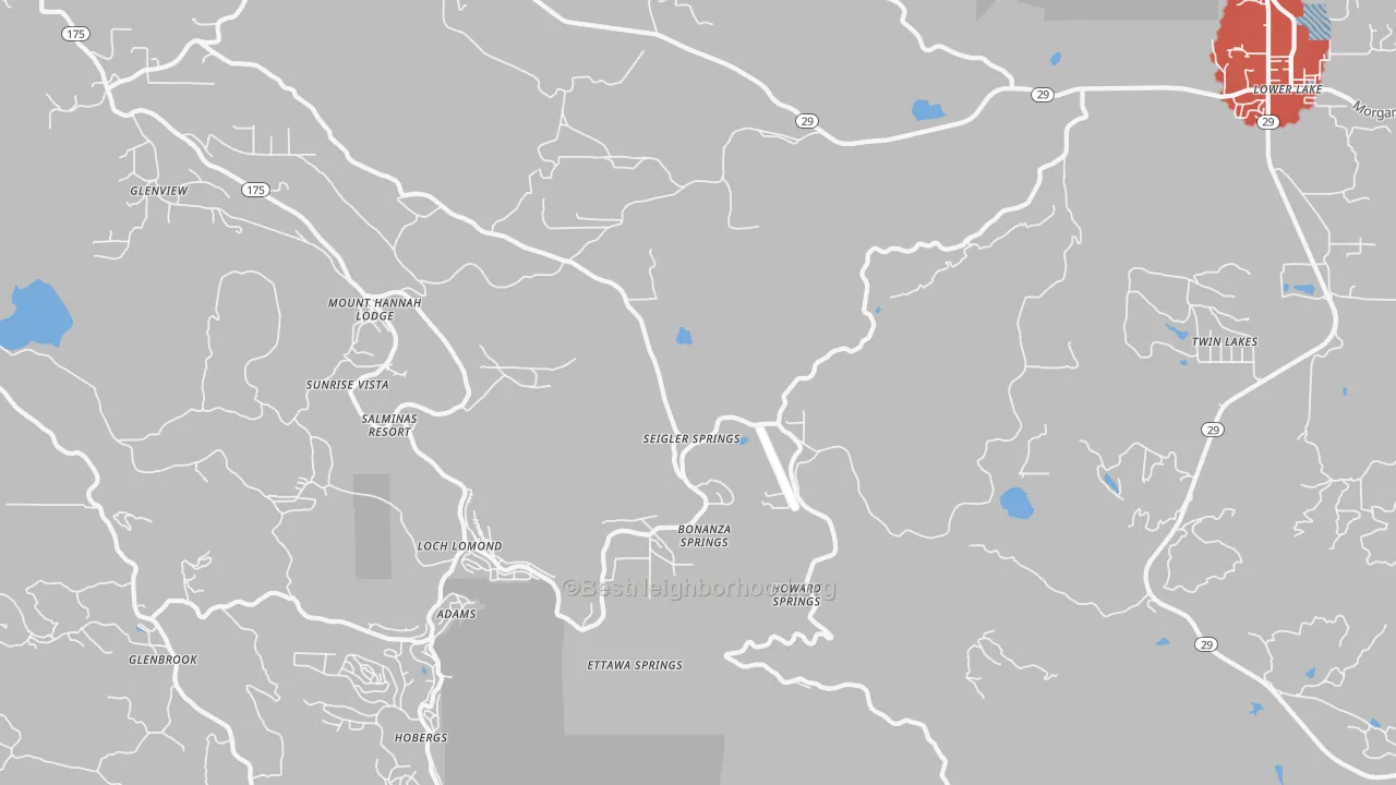 Transit Grade map of Seigler Springs, CA