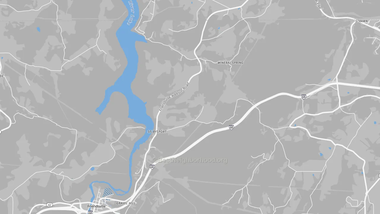 Transit Grade map of Selbysport, MD