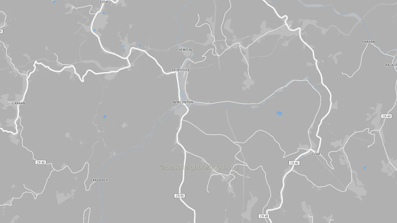 Transit Grade map of Selbyville, WV