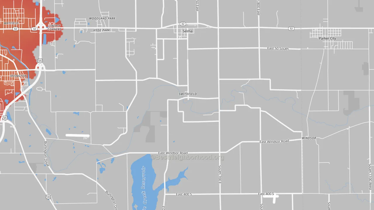 Transit Grade map of Selma, IN