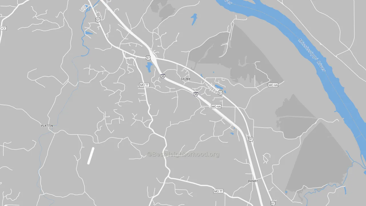 Transit Grade map of Selma, MO