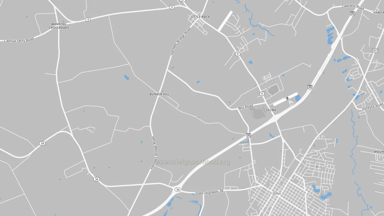 Transit Grade map of Selma, SC