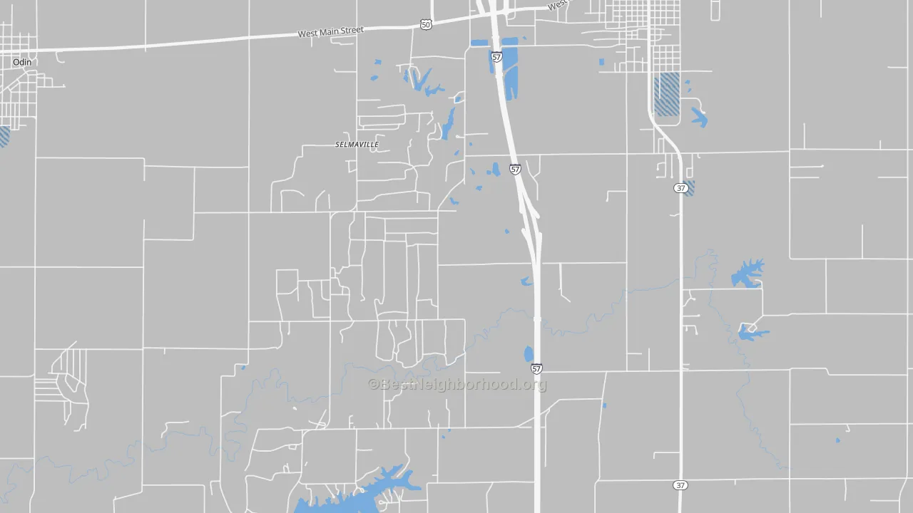 Transit Grade map of Selmaville, IL