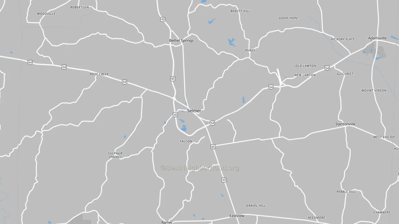 Transit Grade map of Selmer, TN
