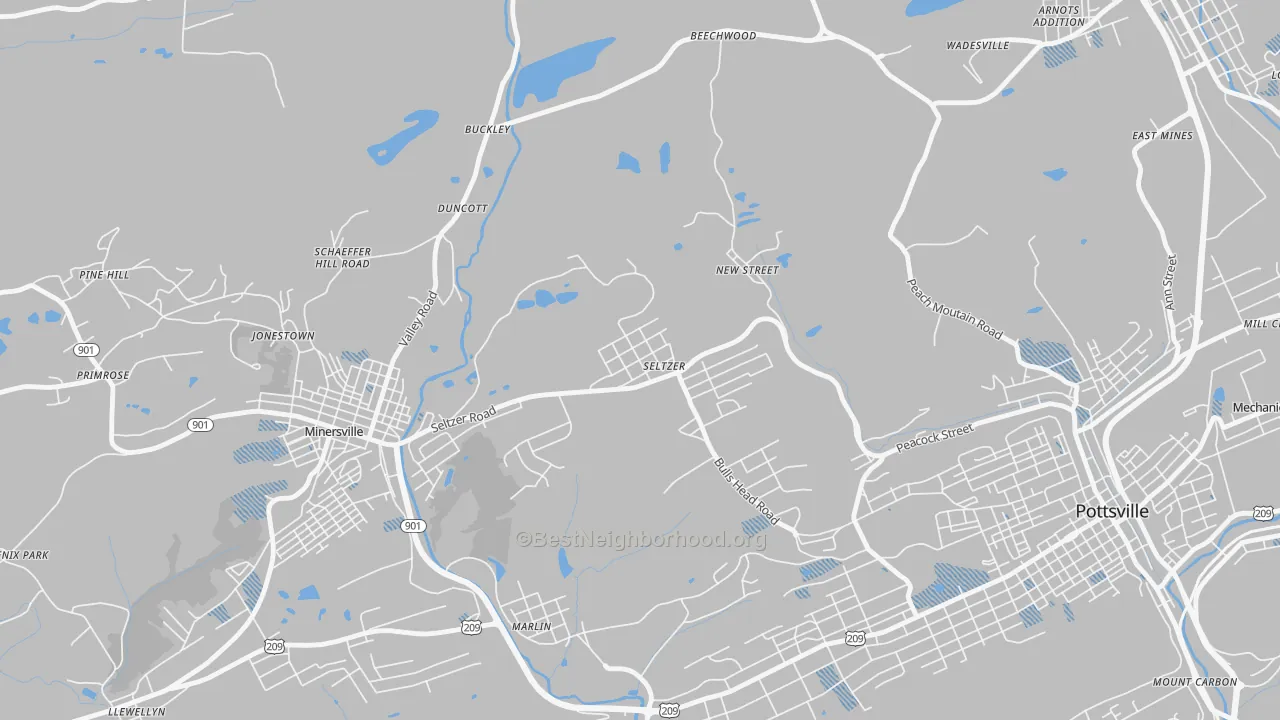Transit Grade map of Seltzer, PA