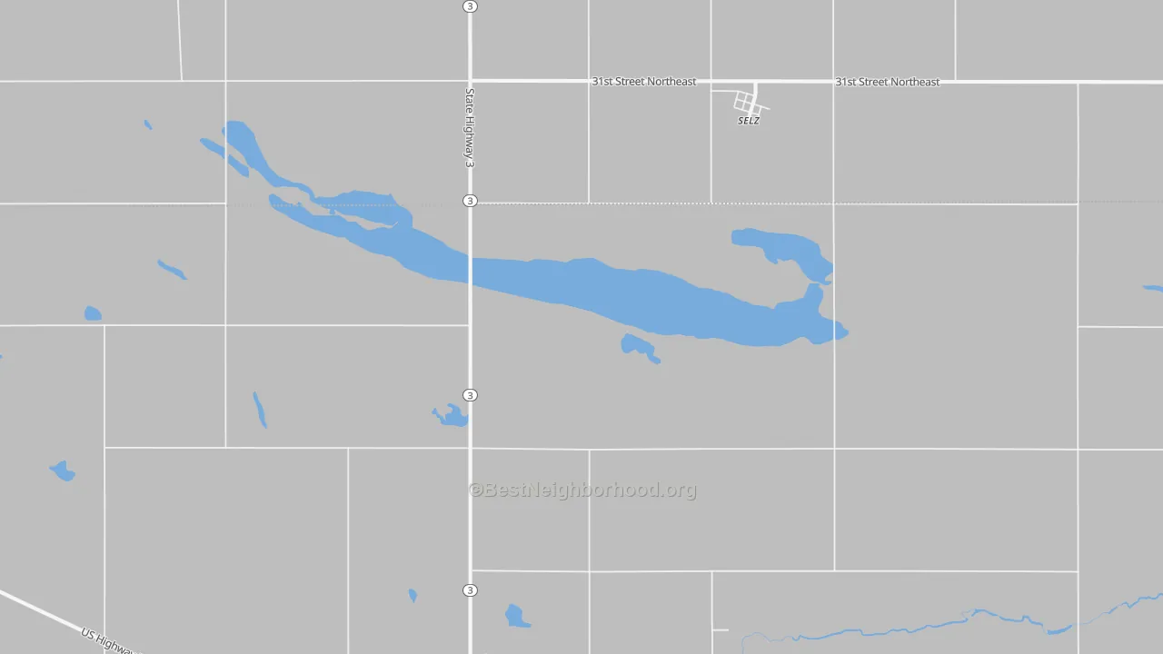 Transit Grade map of Selz, ND