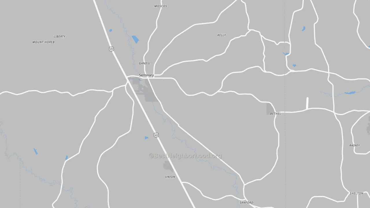 Transit Grade map of Seminary, MS