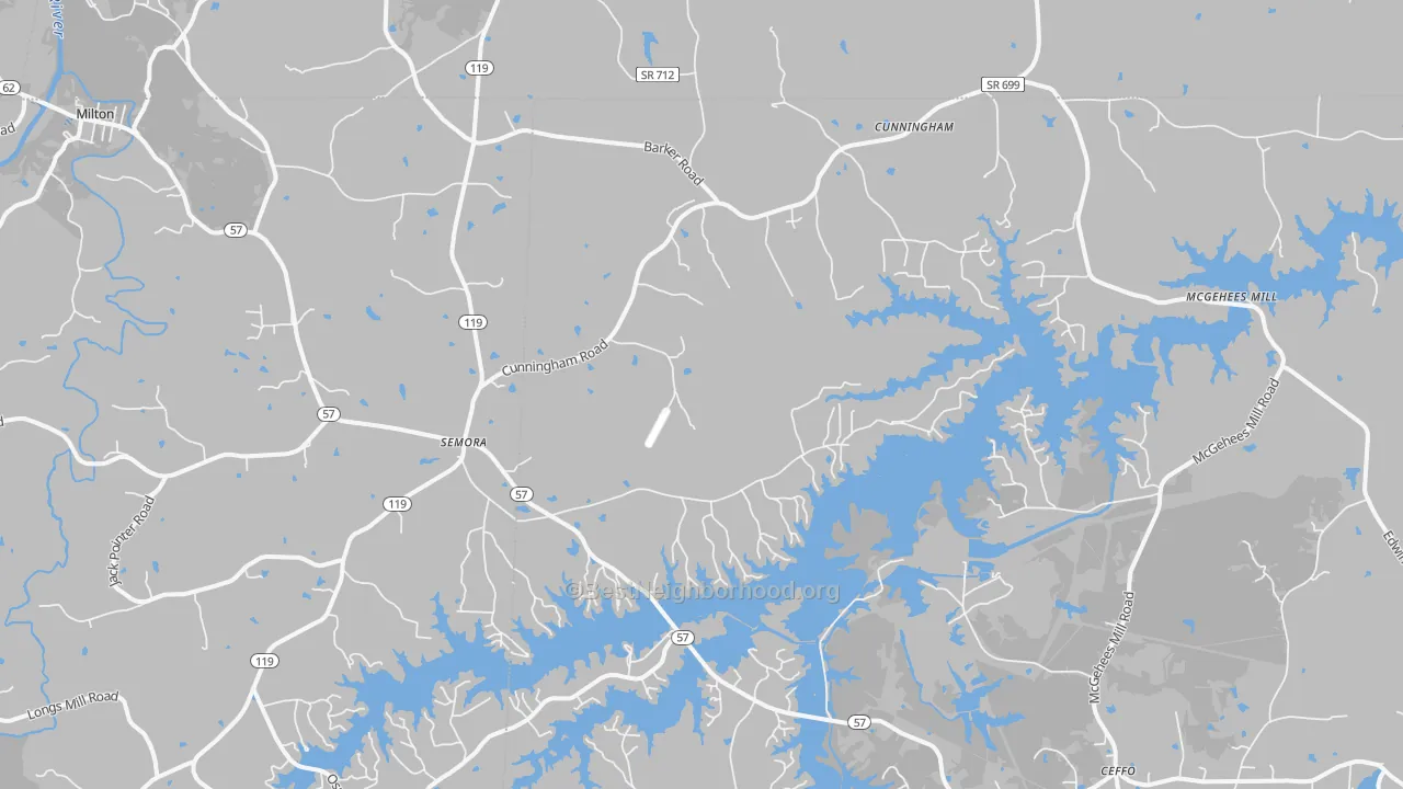 Transit Grade map of Semora, NC