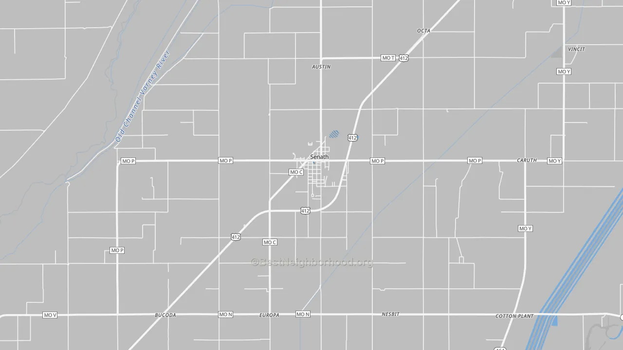Transit Grade map of Senath, MO