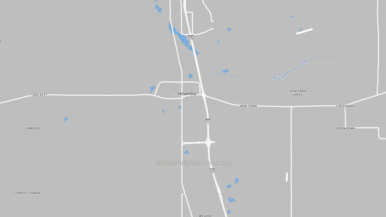 Transit Grade map of Senatobia, MS