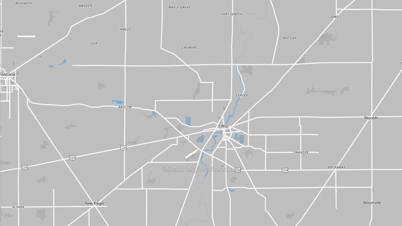 Transit Grade map of Seneca County, OH