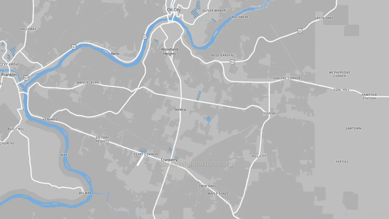 Transit Grade map of Seneca, PA