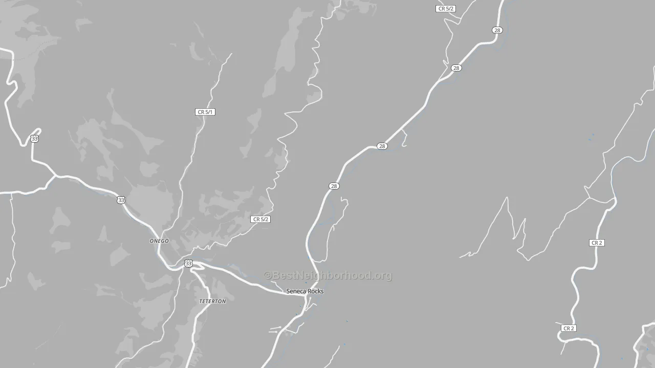 Transit Grade map of Seneca Rocks, WV