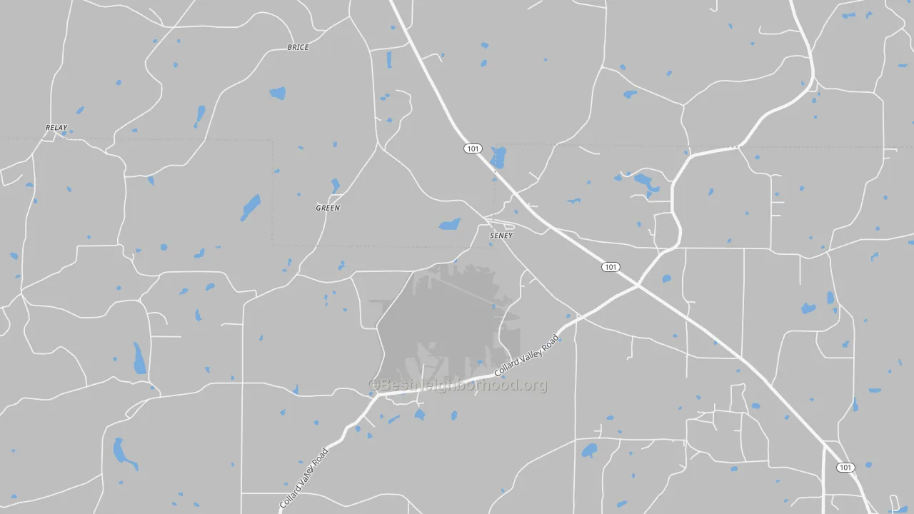 Transit Grade map of Seney, GA