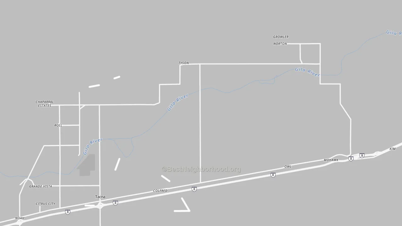 Transit Grade map of Sentinel, AZ