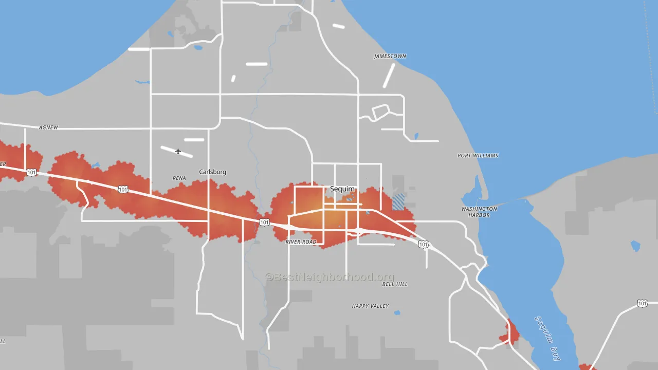 Transit Grade map of Sequim, WA