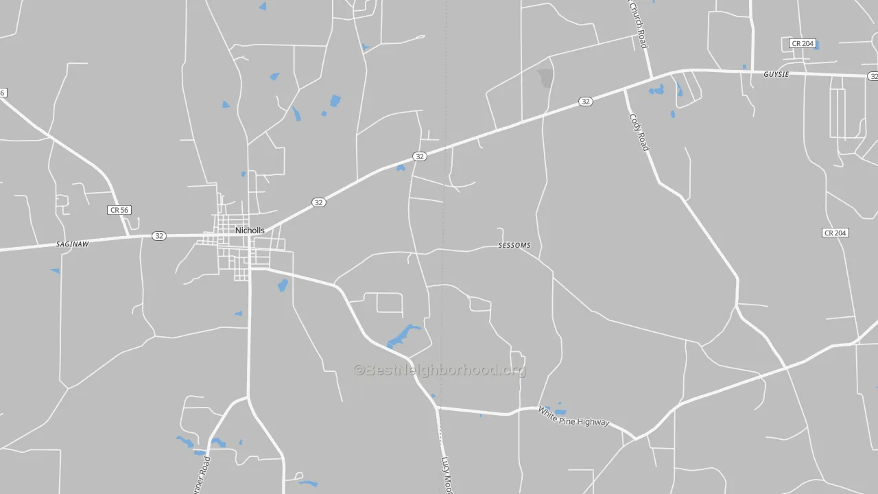 Transit Grade map of Sessoms, GA