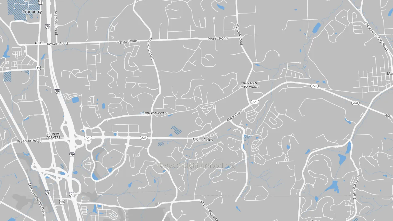 Transit Grade map of Seven Fields, PA