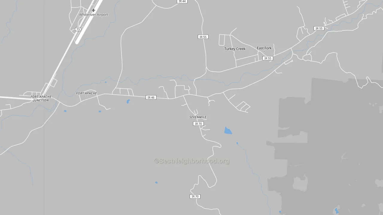 Transit Grade map of Seven Mile, AZ
